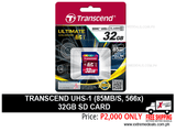 Transcend 32gb SD Card UHS-1 85mbps